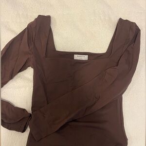 Aritzia brown bodysuit